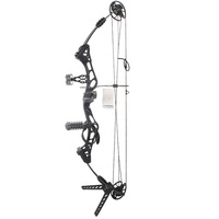 Arc à Poulies SPG Archery 50 lbs avec Poignée Métal pour Droitier, Tir de Précision, Entraînement au Tir à l'Arc, Équipement Portable