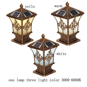 <span class=keywords><strong>Lumière</strong></span> solaire imperméable extérieure <span class=keywords><strong>de</strong></span> <span class=keywords><strong>pilier</strong></span> <span class=keywords><strong>de</strong></span> la place LED avec le corps en aluminium <span class=keywords><strong>de</strong></span> la base E27 pour le poteau principal <span class=keywords><strong>de</strong></span> porte - Product Image 3
