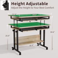 Table de puzzle en bois 1000 pièces, hauteur réglable, roulettes inclinables, 4 tiroirs, étagère de rangement latérale, poste de travail OEM ODM