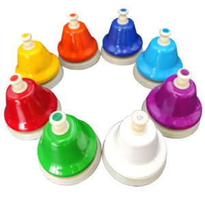 Juego de <span class=keywords><strong>Campanas</strong></span> de Escritorio HB8-5 para Niños, 8 Notas Diatónicas, <span class=keywords><strong>Campanas</strong></span> de Mano de Metal Coloridas, Instrumentos Musicales para Niños - Product Image 3