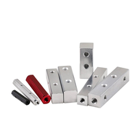 Écrous de connexion en aluminium à six pans pour blocs fixes M3, composants de châssis en acrylique noir pour écrou carré électrique