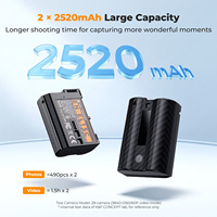K&F Concept untuk Nikon Z5 Z5II Z6 Z6II 2-Pack 2520mAh Baterai Kamera Isi Ulang Nikon EN-EL15 Tipe-C Baterai Kamera Digital