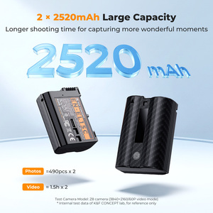 แบตเตอรี่กล้อง K&F Concept สำหรับ <span class=keywords><strong>Nikon</strong></span> Z5 Z5II Z6 Z6II ชุด <span class=keywords><strong>2</strong></span> ก้อน ความจุ 2520mAh รุ่น <span class=keywords><strong>Nikon</strong></span> EN-EL15 แบบชาร์จได้ ชนิด Type-C สำหรับกล้องดิจิตอล - Product Image 5