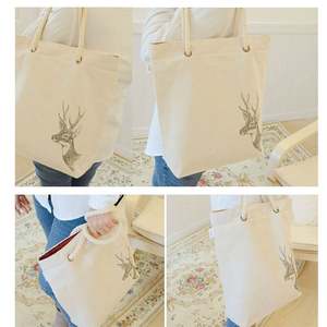 Bolsas de Lona al por Mayor con Asas de Cuerda, Bolsas de Compra en Blanco para Salidas Ecológicas - Product Image 5