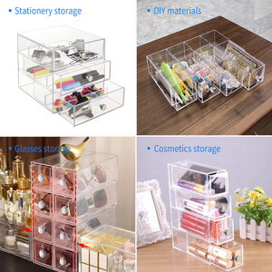 Hivillexun hiện đại rõ ràng Acrylic Máy tính để bàn tổ chức thân thiện với môi Stackable giấy thư Khay tập tin lưu trữ giá đánh bóng hiển thị - Product Image 4