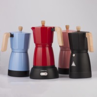 Vevor — machine à café expresso Mocha Portable, 480W 220-240V, 6 tasses, Pot électrique en bois