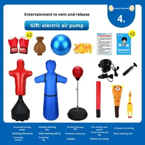 Colonne de frappe en PVC en forme humaine pour la décompression, ensemble complet de sacs de frappe pour la boxe et autres sports de balle - Product Image 5