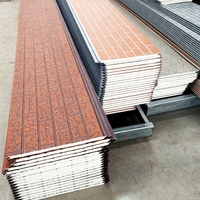 Panneau en métal galvanisé de qualité supérieure, design gravé personnalisé, panneau isolant en mousse PU pour façade de villa résidentielle