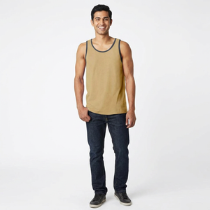 Camiseta sin Mangas Unisex de Venta Caliente, 100% Algodón, Ropa Deportiva Informal, Venta al por Mayor, 100% Poliéster, Camisetas Deportivas sin Mangas para Maratón, para Hombre - Product Image 1