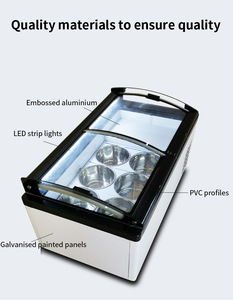 Hyr bảng Top Gelato tủ lạnh Showcase giá tốt làm mát bằng không khí Ice Cream tủ lạnh hiển thị cho cửa hàng tiện lợi sử dụng - Product Image 6