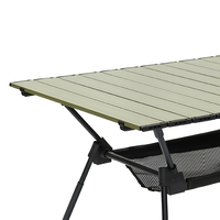 Table de camping pliante en aluminium portable, table de pique-nique et de barbecue d'extérieur, hauteur réglable, mobilier d'extérieur portable
