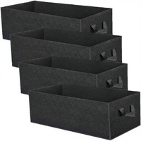 4 sacs de culture rectangulaires respirants et robustes en tissu non tissé de 8 gallons avec aération et poignées à sangle