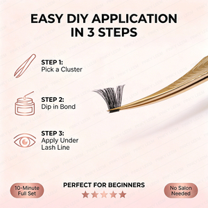 Mega Volume in 3 Minutes Premade Fan <b>Lashes</b> Thin Base D Curl Faux <b>Mink</b> Waterproof for Dramatic Eye Effect - Product Image 3