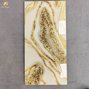 Springletile porcelaine onyx pierre pailletée <span class=keywords><strong>or</strong></span> carreaux de sol miroir mural <span class=keywords><strong>d</strong></span>écoratif brillant marbre carrelage de sol luxe pour intérieur - Product Image 4