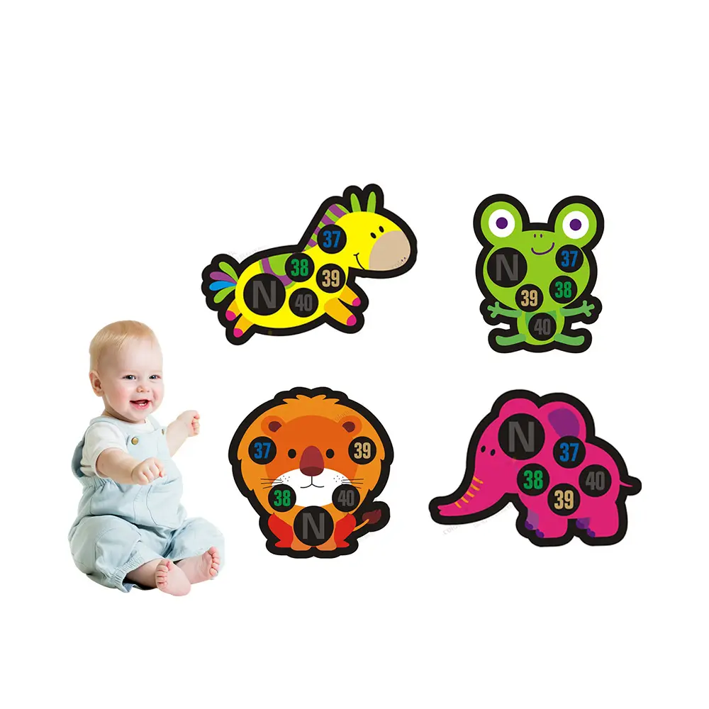 Wholesale Cartoon Pattern Baby Forehead Sticker Thermometer For Measure Body Temperature Random pattern