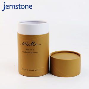 Custom Logo Eco-friendly Water <b>Bottle</b> Beverage Matte Kraft Cardboard Cylinder <b>Wine</b> Cocktail <b>Glasses</b> Paper Tube Packaging - Product Image 1