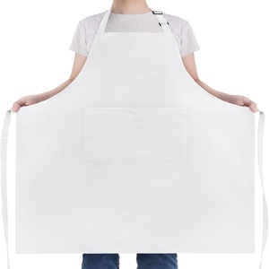 Tablier de <span class=keywords><strong>chef</strong></span> professionnel unisexe grande taille avec 2 poches, design taille, sans manches, lavable et réutilisable pour la cuisine et la pâtisserie - Product Image 3