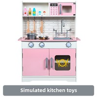Maison de jeu d'intérieur en bois pour enfants, ensemble de jeu de cuisine d'imitation pour garçons et filles, ustensiles de cuisine de simulation pour bébés, vente en gros pour enfants