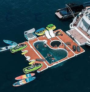 Anti Kwallen Opblaasbaar Zwembad Met Net Drijvende Eiland Tent Oceaan Eva Opblaasbare Zee Zwembad Anti Kwallen Zwembad Opblaasbaar - Product Image 6