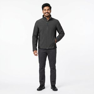 Wholesale Custom Outdoor Wear Men Lightweight Waterproof Breathable Hooded Performance Softshell Jacket 2026 - Product Image 1