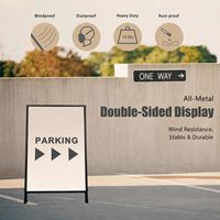 Panneau publicitaire LED double face en forme de A pour trottoir, support d'affichage pour affiches, boîte lumineuse publicitaire pour les commerces de détail, les restaurants et les entreprises
