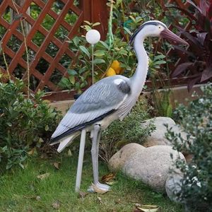 Adornos de plástico Tipo Heron Garden Heron Adornos Empalmable Standing Grey Heron para decoración de jardín - Product Image 2