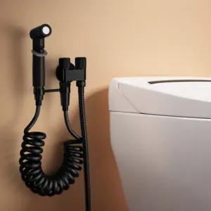 GEE-N Schwarz Neues Design Home Badezimmer Waschen Tragbare Bidet Sprüh pistole Messing Körper Wasserhahn Hand Bidet Sprayer
