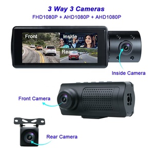 Meilleure vente <span class=keywords><strong>Amazon</strong></span> 3.16 pouces 3 canaux 4k Dash Cam avant et arrière et intérieur double caméra 4k 1080p Dash Cam <span class=keywords><strong>voiture</strong></span> Dash Cam - Product Image 5