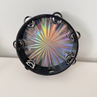 Hot Sale Laser Tambourine Wood Drum Body Musical Instrument Toy