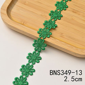 Encaje de Flores Decorativas Soluble en Agua de 2.5cm, Colorido, para Manualidades, Vestidos de Niñas y Mujeres, Venta al Por Mayor - Product Image 5
