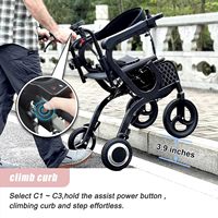 Fauteuil roulant électrique Rollator Walker 5 en 1 pour personnes âgées 120KG Senior Chair Mobility Walker Machine et caddie pour adultes