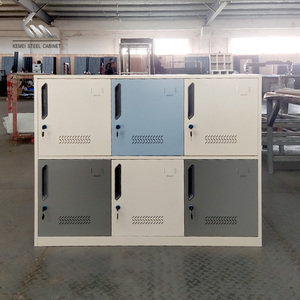 Armadietto in Acciaio a 6 Ante Resistente, Armadietto Colorato <span class=keywords><strong>per</strong></span> Borse Scolastiche, Kit di <span class=keywords><strong>Armadietti</strong></span> Metallici <span class=keywords><strong>per</strong></span> Aula e Camera da Letto - Product Image 5