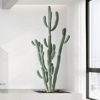 Cactus artificiel 95-254 cm, plante du désert artificielle, cactus en plastique vert en pot, pour décoration intérieure et extérieure