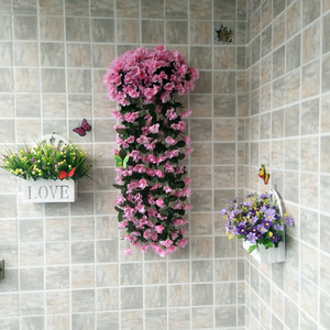 Bouquet de fleurs artificielles en soie violettes suspendues au mur, 78 cm, pour la décoration de balcon - Product Image 4