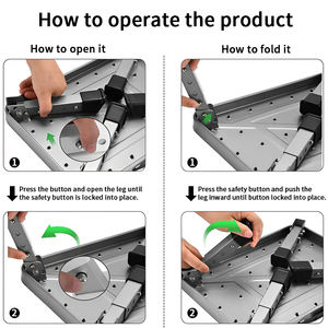 Plateforme de travail pliable en acier, échelle escamotable, échafaudage portable, plateforme de travail mobile réglable pour camping-car, camion, lavage de voiture, camping - Product Image 5