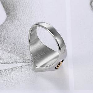 Anillos de Calavera con Número 13 de Acero Inoxidable, Precio de Fábrica, Color Personalizado, Esmalte Rojo, Anillos para Motociclistas, para Clubes de Motociclistas - Product Image 4