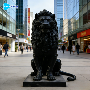 Sculptures de lion en bronze de l'artiste Cast, avec impression UV, électroplaquées, de forme irrégulière – Personnalisées, vives et <span class=keywords><strong>magnifiques</strong></span> pour les entrées extérieures - Product Image 6