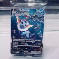 Vente en gros de cartes à collectionner PokéMoned Booster Box PTCG Vaporeon Card Board Game Cartes à jouer pour enfants Jouets Cadeau de Noël
