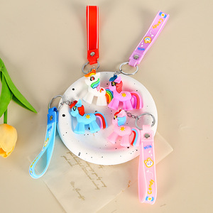 Soft Rubber Cartoon Doll <b>Keychains</b> 3D Shape For Women Bag Car Cute Pendant Random Color Gift - Product Image 3