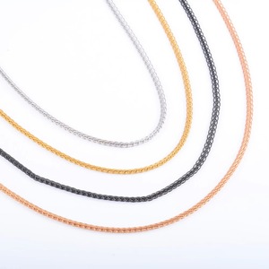 Collier ras du cou en chaîne tressée en acier inoxydable de 3 mm de large pour femme, accessoires de bijoux en métal pour le cou, clavicule, cadeau DIY - Product Image 4