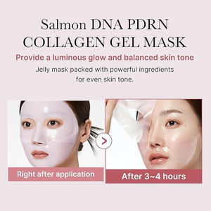 Koreanische Über nacht lachs DNA PDRN Rosa Kollagen Gel Maske Private Label Hautpflege Feuchtigkeit spendende straffende leuchtende Haut Blatt Gesichts maske - Product Image 5