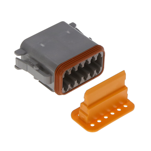 Разъем DT06-12SA, 12-контактный, в корпусе, для автомобильной электропроводки, серый, оригинал - Product Image 4
