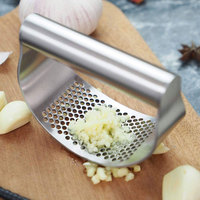 Prensa de Ajo Manual Premium de Acero Inoxidable de Alta Resistencia con Mango Ergonómico, Utensilio de Cocina Ecológico