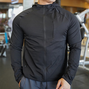 Veste de course à pied zippée pour homme, nouvelle conception 2023, vêtements de sport d'extérieur, sweat à capuche - Product Image 2