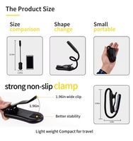 Lampe de lecture rechargeable Mini 7 LED Lampe de lecture 3 niveaux Blanc chaud et froid Lampe flexible à pince facile à lire Lampe de lecture de nuit dans le lit