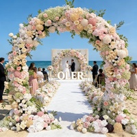 Panneau mural de fleurs de luxe OLERAY 8D, panneau de roses en soie pour la décoration de scène de mariage, photomaton, vente en gros, sur mesure