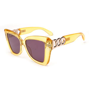 Marché de gros mode femmes lunettes de soleil <span class=keywords><strong>yeux</strong></span> de chat lunettes de soleil personnalisées verres polarisés carré PC cadre noir rose vert jaune - Product Image 5