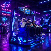 Simulateur de montagnes russes VR, cinéma 9D, chaise œuf 3 places, intérieur/extérieur, éducatif, en plastique et en bois, à vendre