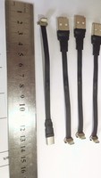 Kabel USB Type-C Pengisian Daya PD 20W Ultra Tipis OEM ODM, Profil Rendah, Kabel Mikro Sudut Kanan, Anyaman, untuk Komputer, Dropshipping