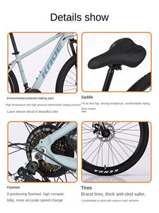 Vente directe d'usine Vélo <span class=keywords><strong>VTT</strong></span> Vélo de montagne en alliage d'aluminium pas cher Frein à disque hydraulique Vélo pour adultes - Product Image 4